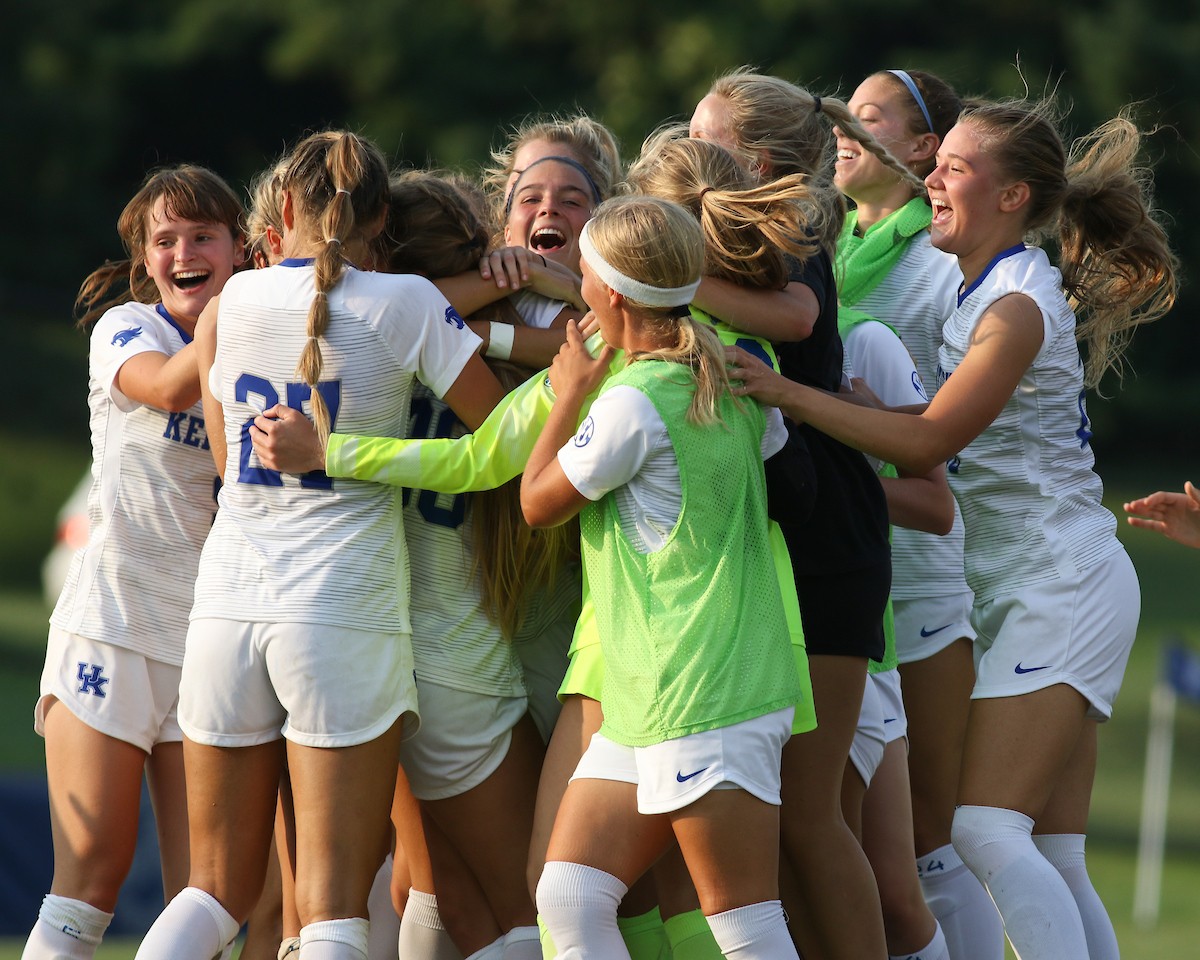 Celebration.

Kentucky beat Murray State 3-2.

Photo by Tommy Quarles | UK Athletics