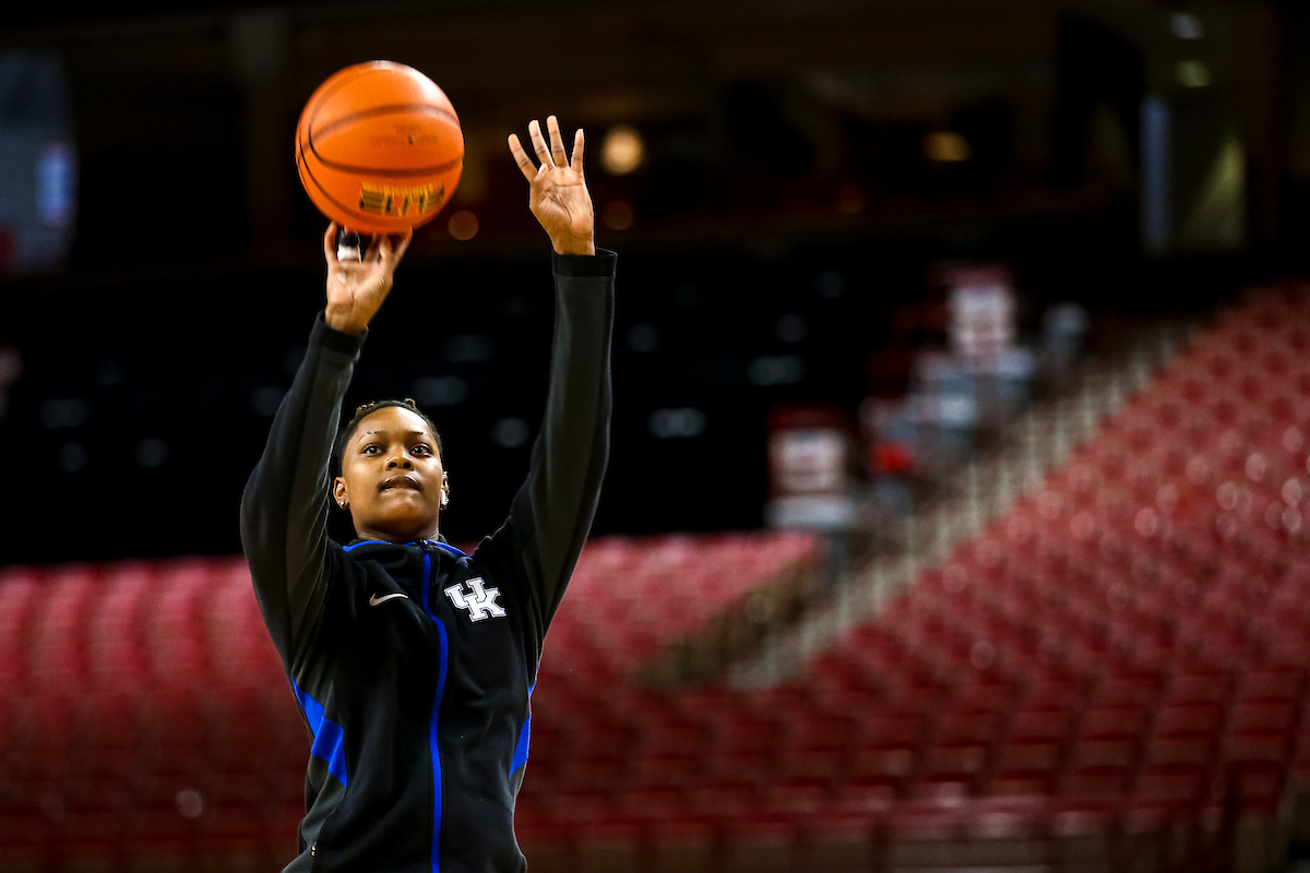 Jazmine Massengill.

Kentucky at Arkansas Shootaround.

Photo by Eddie Justice | UK Athletics