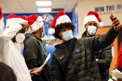 Terrence Clare. Brandon Boston Jr.

Kentucky men's basketball gives back for the holidays.

Photo by Eddie Justice | UK Athletics
