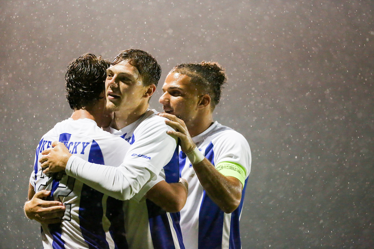Marcel Meinzer and Keyarash Namjoupanah.

Kentucky defeats Wright State University 7-1.

Photo by Grace Bradley | UK Athletics