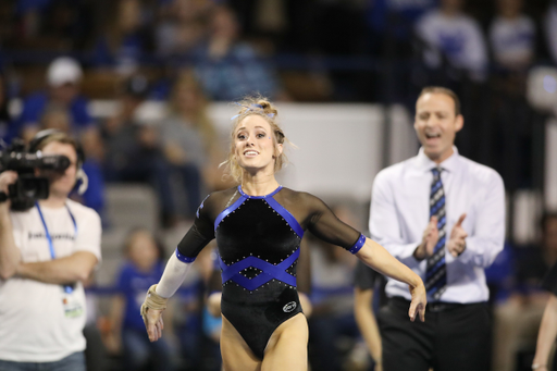 CORI RECHENMACHER.

The University of Kentucky gymnastics team defeats Missouri on Friday, February 23, 2018 at Memorial Coliseum in Lexington, Ky.

Photo by Elliott Hess | UK Athletics