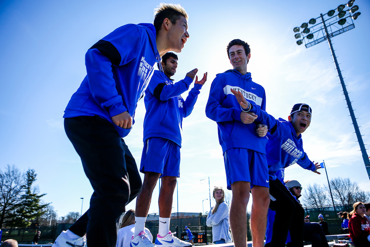 Kento Yamada, Jonathan Sorbo, Ying-Ze Chen.

Kentucky falls to Oklahoma 5-2.

Photo by Grant Lee | UK Athletics