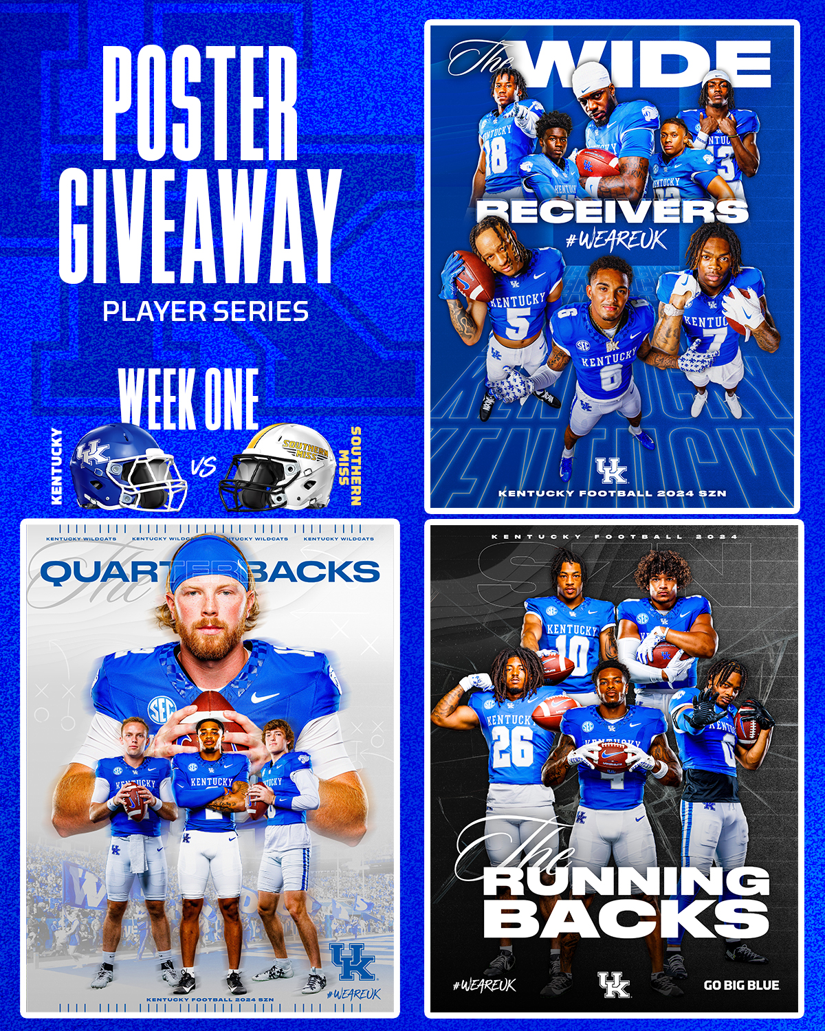 First Three 2024 Kentucky Football “Players Series” Posters Available Saturday