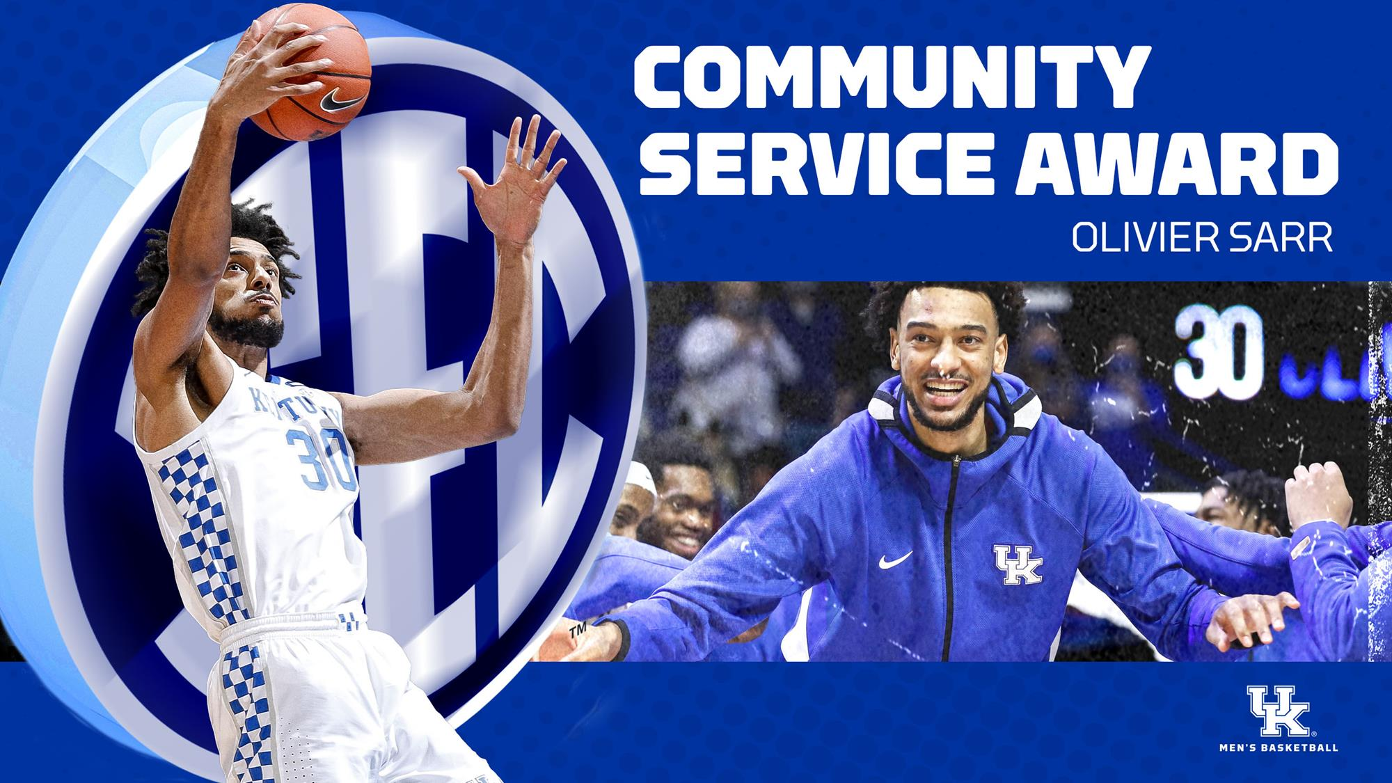 Sarr Named to SEC Community Service Team