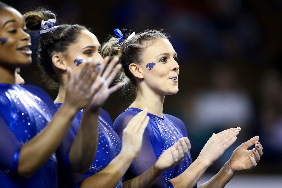 Mackenzie Harman.

Gymnastics Blue-White Meet.

Photo by Chet White | UK Athletics