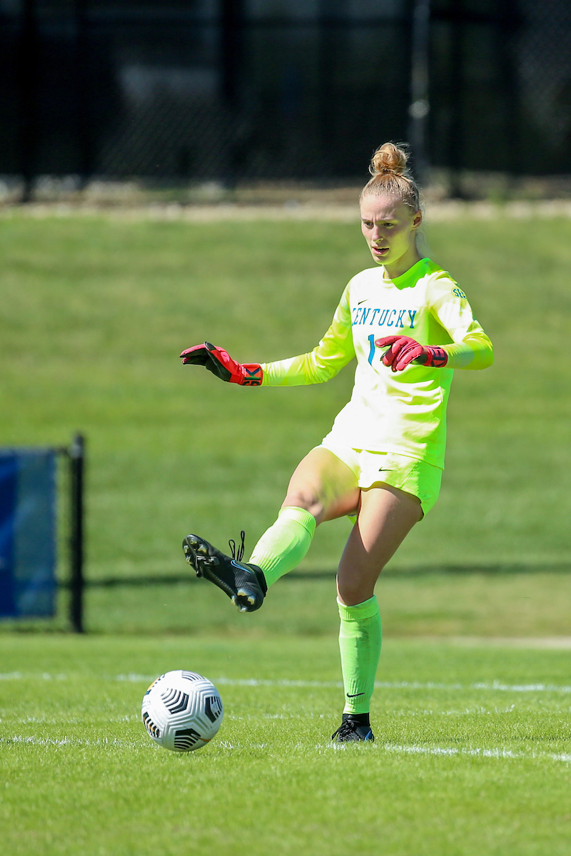 Laura Nielsen.

Kentucky falls to South Carolina 2 - 1.

Photo by Sarah Caputi | UK Athletics