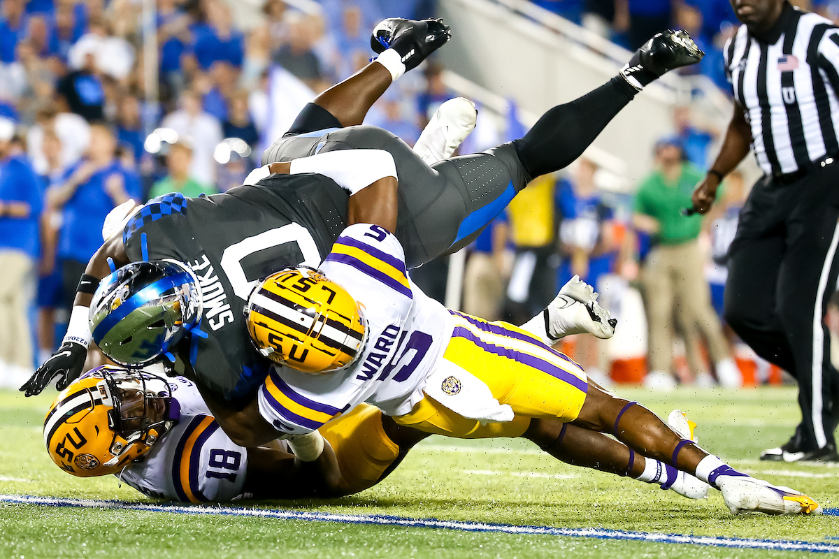Kavosiey Smoke. 

UK beat LSU 42-21.

Photo by Eddie Justice | UK Athletics