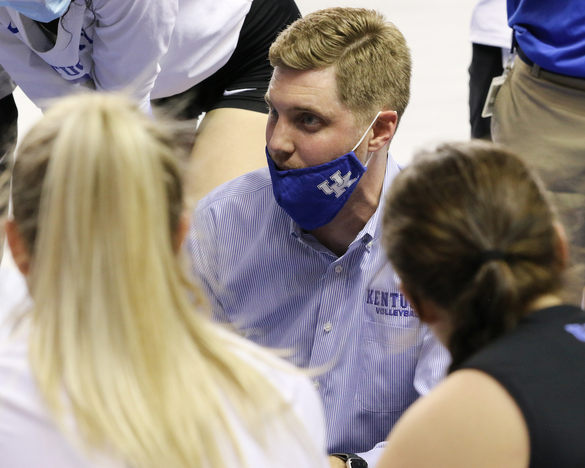 Coach Anders Nelson.

Kentucky beats Mizzou 3 - 0.

Photo by Tommy Quarles | UK Athletics