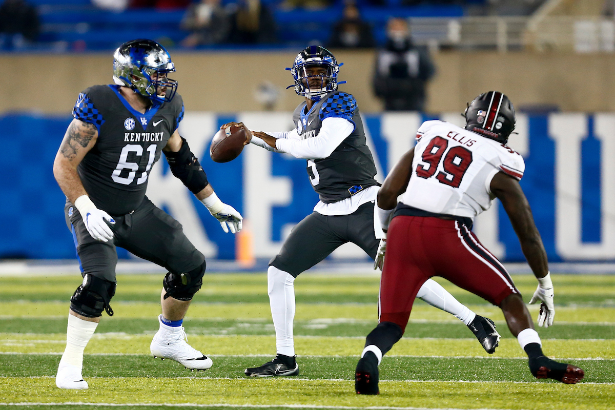 Terry Wilson. 

Kentucky beats South Carolina, 41-18. 

Photo By Barry Westerman | UK Athletics