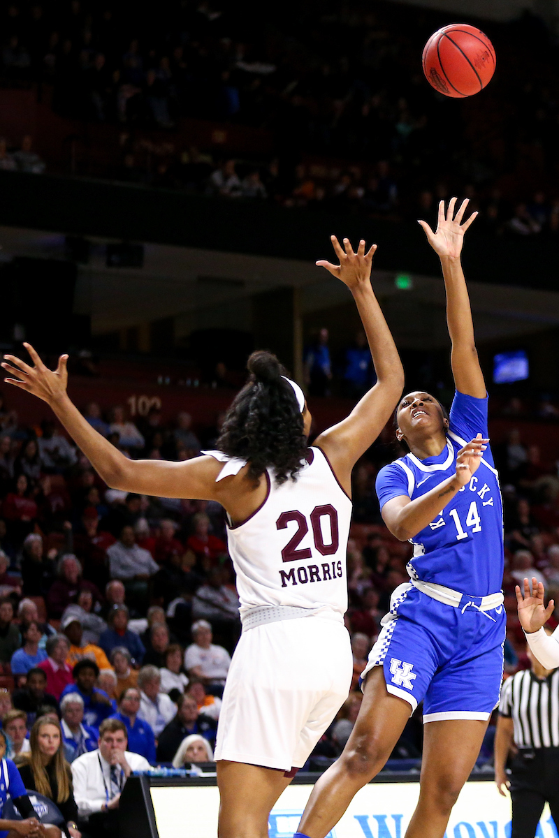 Tatyana Wyatt.

Kentucky falls to Mississippi State 77-59.

Photo by Eddie Justice | UK Athletics