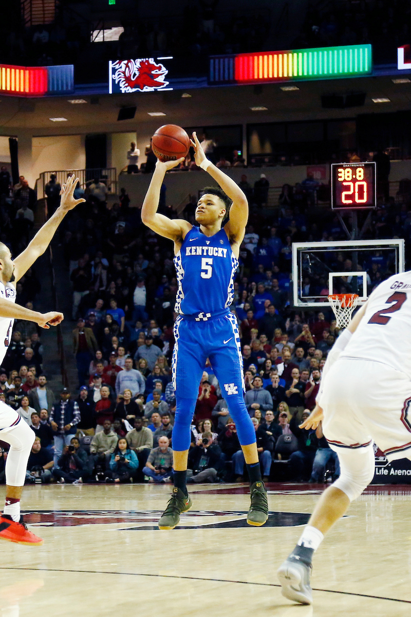 Kevin Knox.

The University of Kentucky men?s basketball falls to South Carolina 76-68 on Wednesday, 
January 16th, 2018, at Colonial Life Arena in Columbia, SC.

Photo by Quinn Foster I UK Athletics