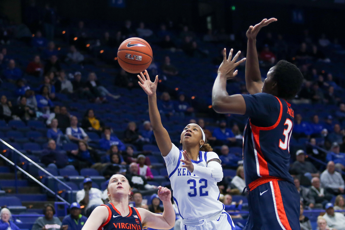Jaida Roper

Women's Basketball beats Virginia 63-51 at Rupp Arena on Thursday, November 15, 2018.

Photo by Hannah Phillips