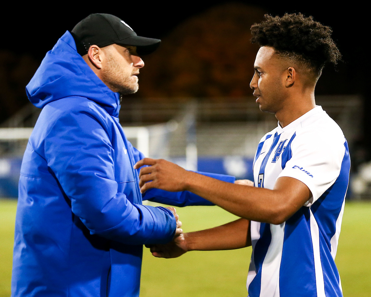 Johan Cedergren, Daniel Evans.

Kentucky MSOC Recognizes 14 Seniors.

Photo by Grace Bradley | UK Athletics