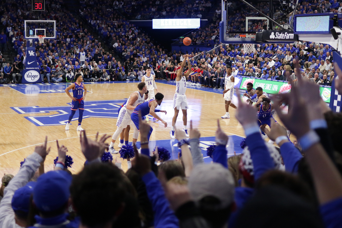 Keldon Johnson. 

The UK men's basketball team beat Kansas 71-63 at Rupp Arena on Saturday, January 26, 2019.

Photo by Eddie Justice | UK Athletics