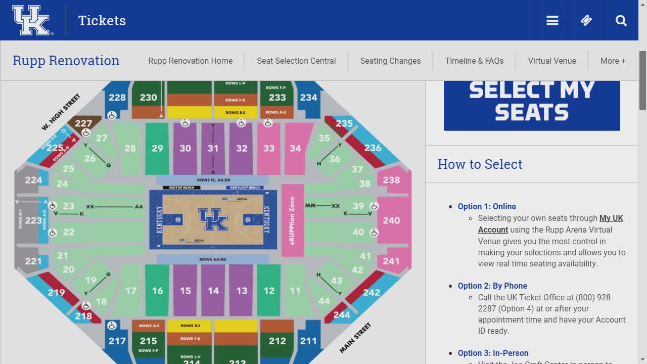 MBB: Rupp Seat Selection Walkthrough