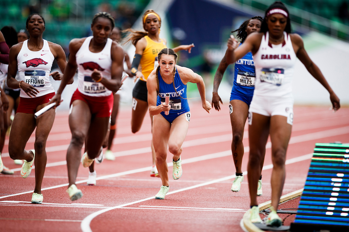 Abby Steiner.

Day Four. The UK women’s track and field team placed third at the NCAA Track and Field Outdoor Championships at Hayward Field in Eugene, Or.

Photo by Chet White | UK Athletics