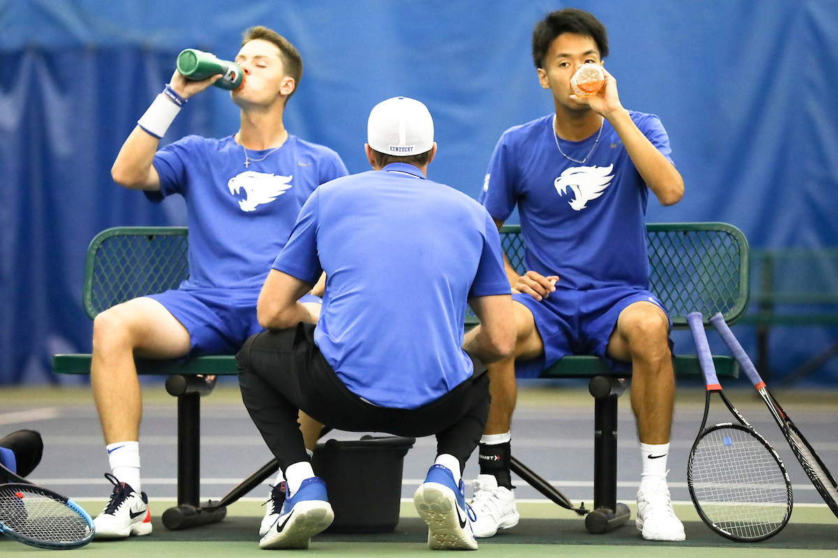 Ryo Matsumura. Kevin Huempfner. 

Kentucky men's tennis falls to Tennessee 0-4 on Sunday, April 14th..

Photo by Eddie Justice | UK Athletics