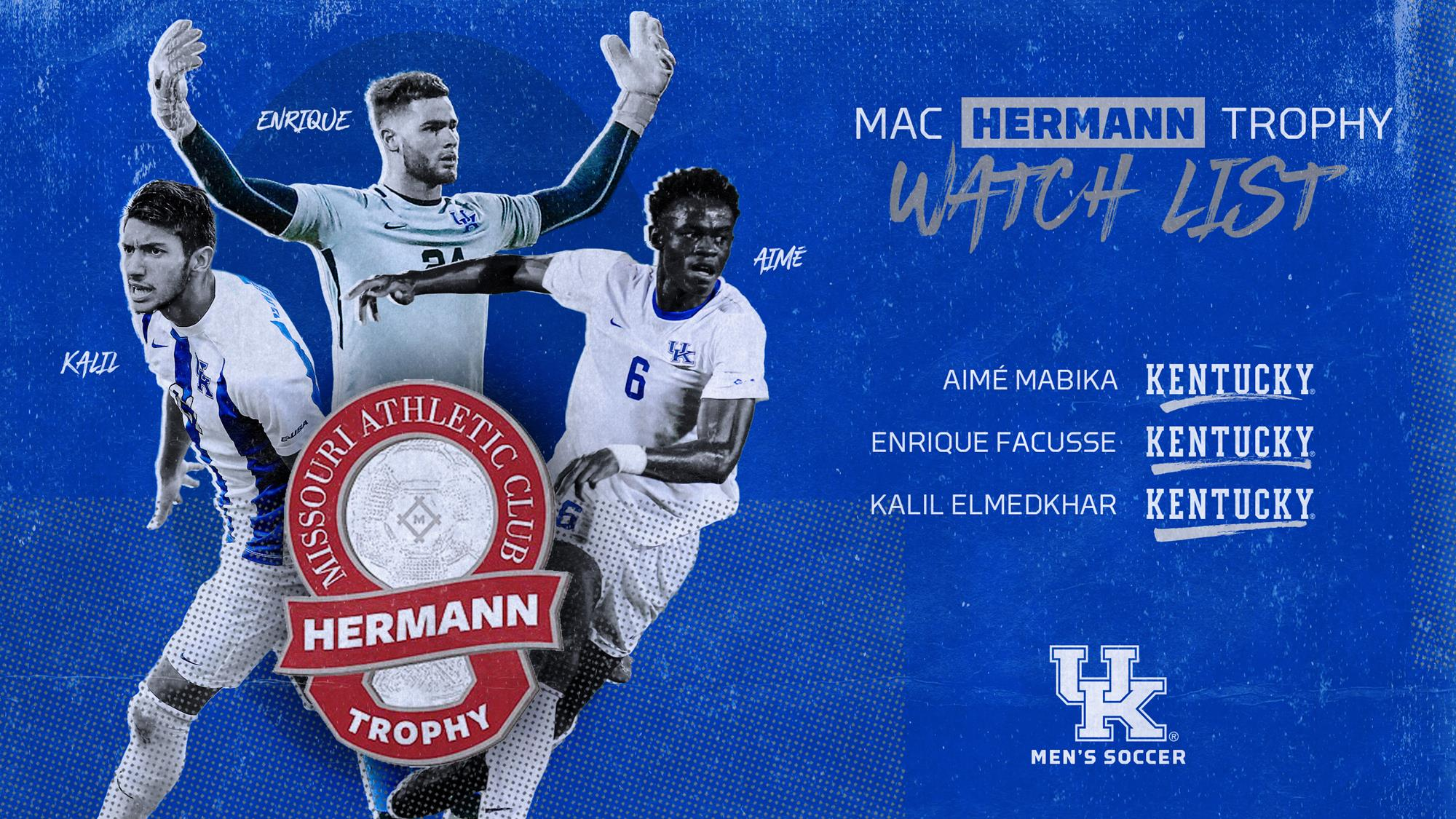 Three Wildcats Named to 2019 MAC Hermann Trophy Watch List