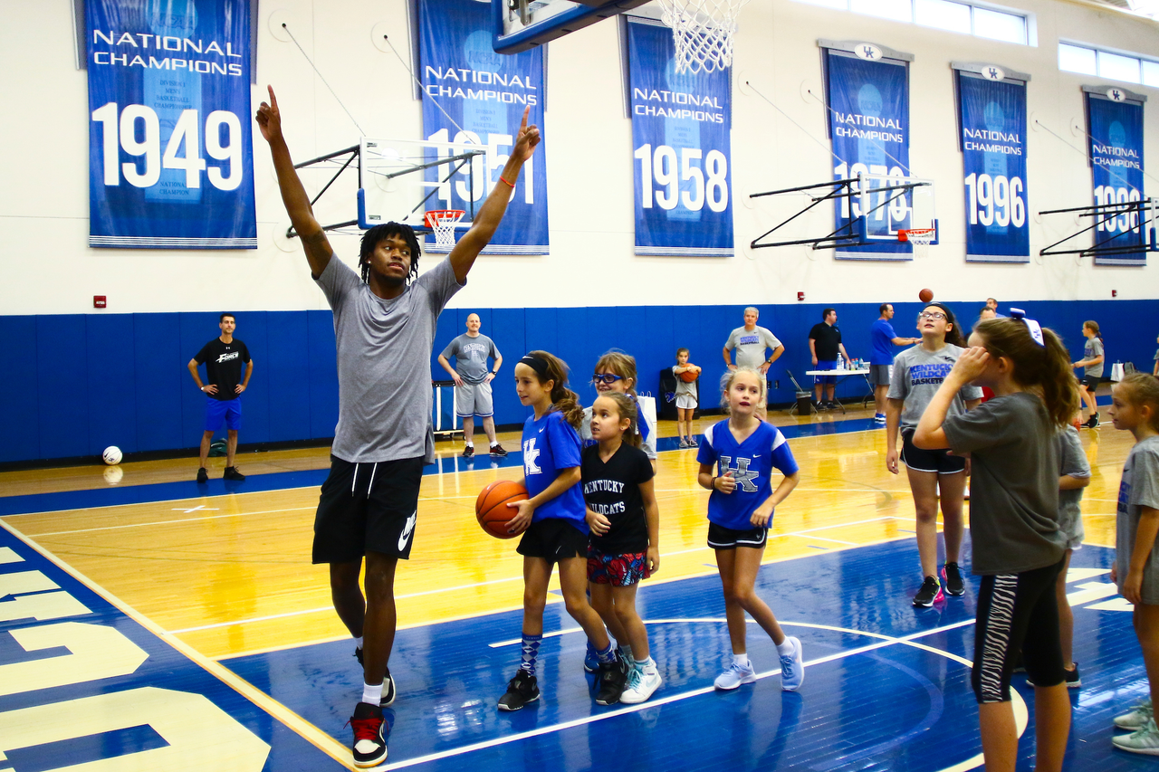 Keion Brooks Jr. 

Kentucky men's basketball during the 2019 John Calipari Father/Daughter Camp on Saturday, June 22. 

Photo by Eddie Justice | UK Athletics