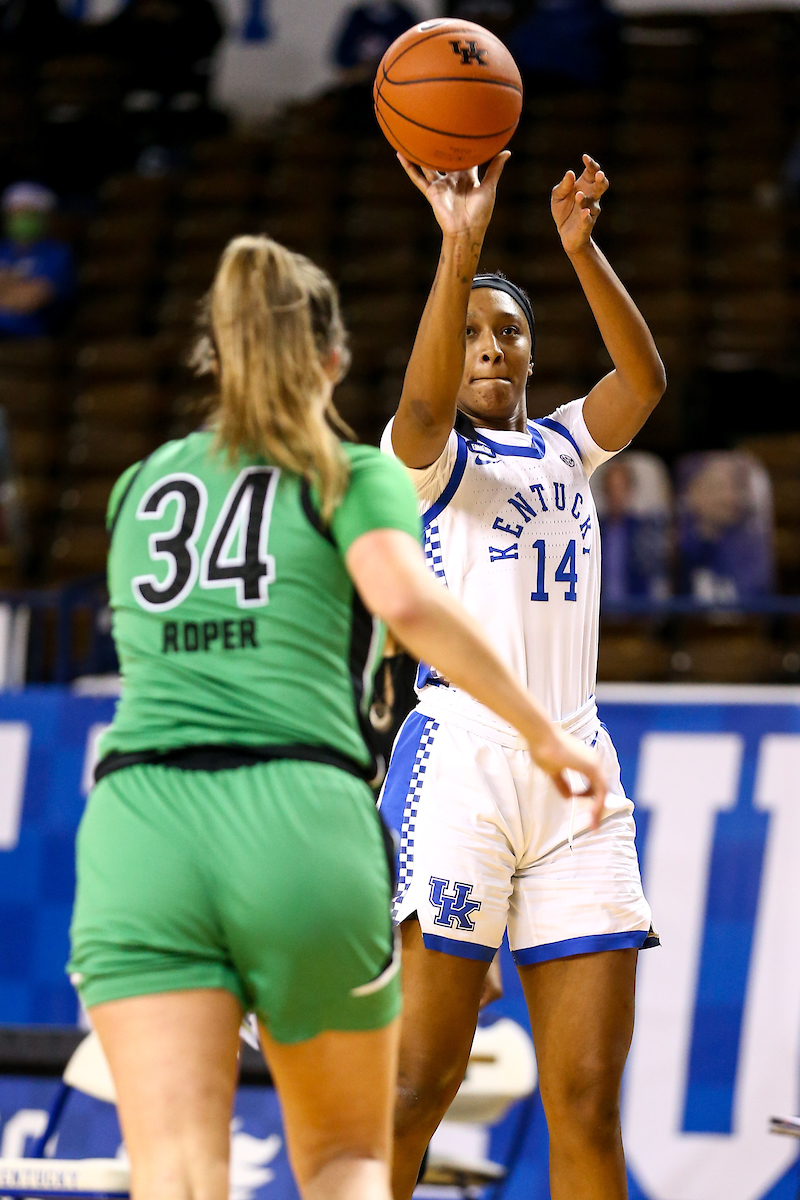 Tatyana Wyatt.  

Kentucky beats Marshall 79-45.

Photo by Eddie Justice | UK Athletics