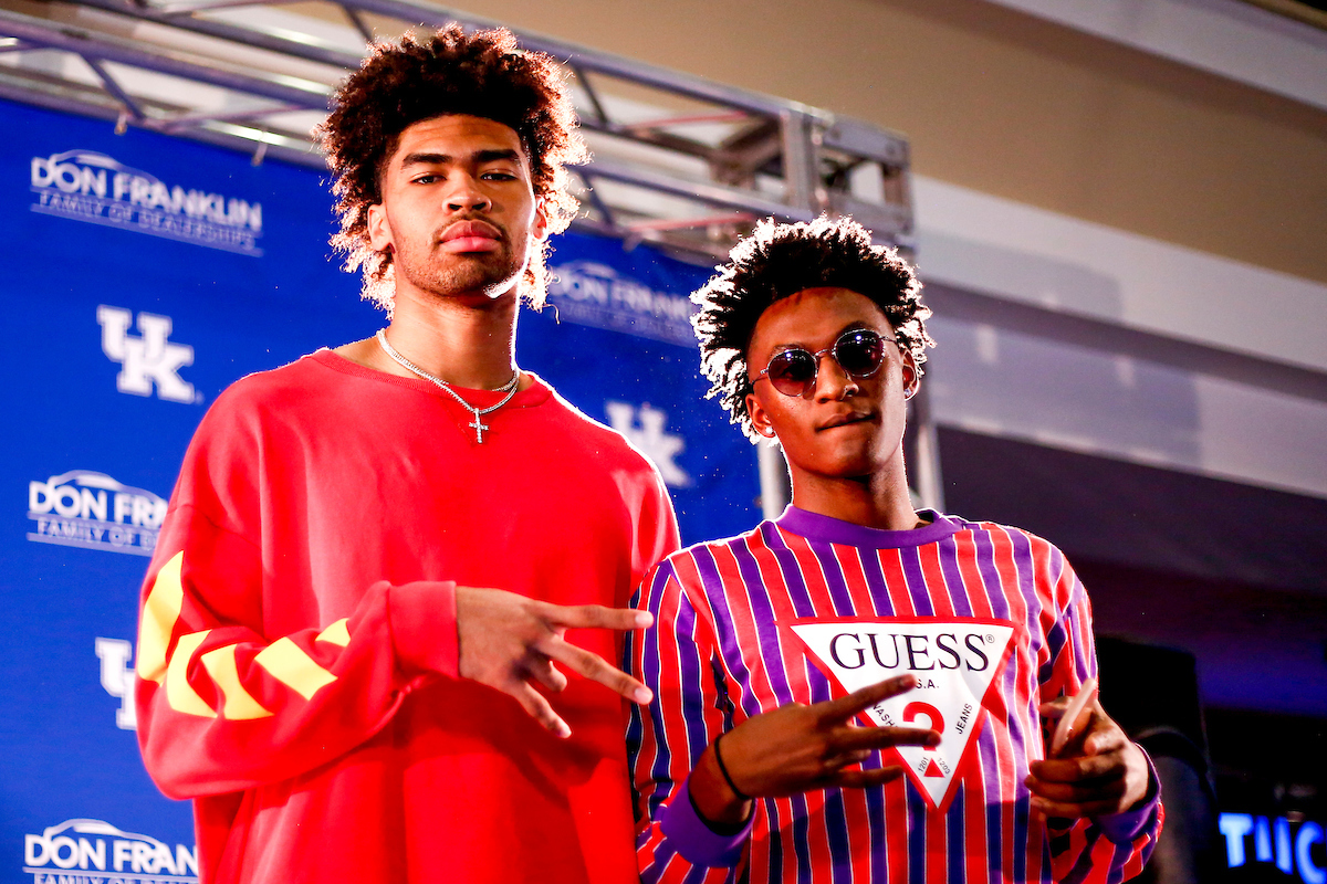 Nick Richards. Immanuel Quickley. 

2019 Big Blue Madness. 

Photo by Grace Bradley | UK Athletics