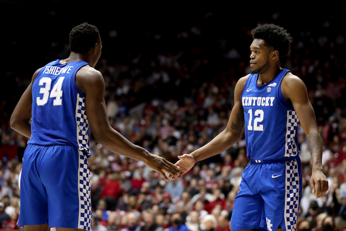Oscar Tshiebwe. Keion Brooks Jr.

Kentucky beat Alabama 66-55.

Photos by Chet White | UK Athletics