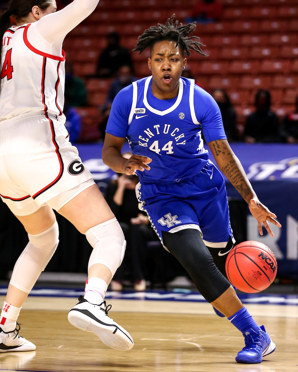 Dreuna Edwards. 

Kentucky loses to Georgia 78-66 at the SEC Tournament. 

Photo by Eddie Justice | UK Athletics