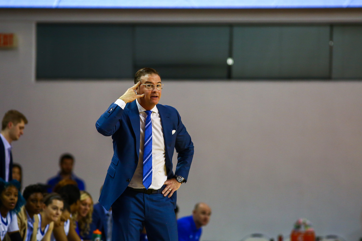 Matthew Mitchell. 

Kentucky beat Mississippi State 73-62.

Photo by Sarah Caputi | UK Athletics