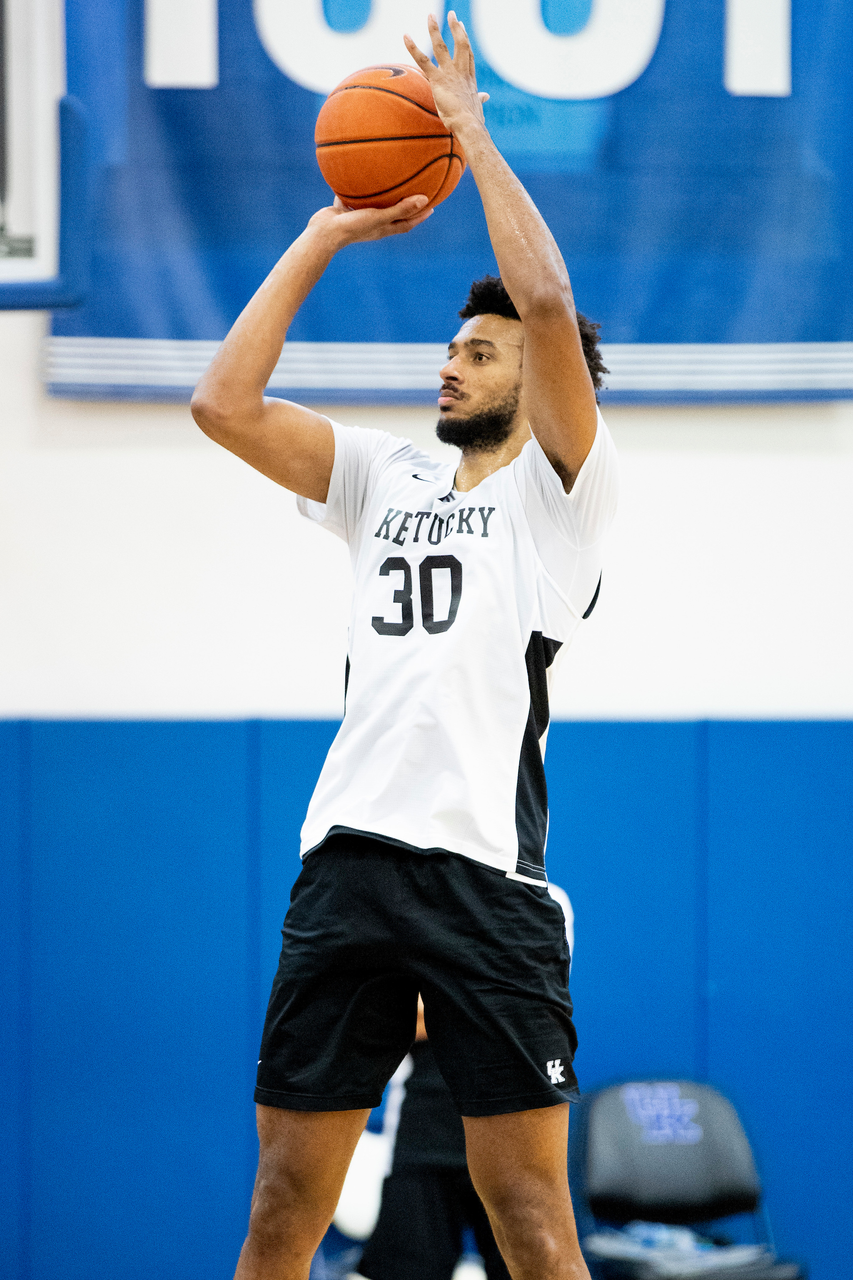 Olivier Sarr.

Menâ??s basketball practice. 

Photo by Chet White | UK Athletics