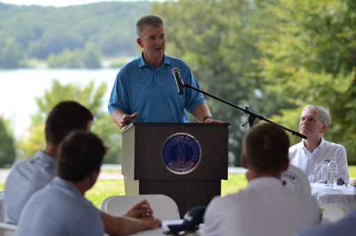 Course dedication in Eddyville, Kentucky, to Cullan Brown. The course officially became "The Cullan" at Mineral Mounds on Aug. 9, 2021.