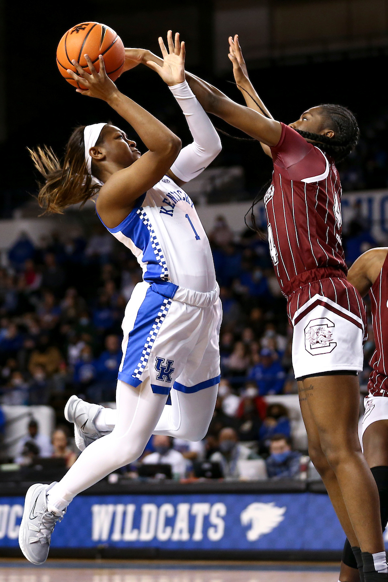 Robyn Benton.

Kentucky loses to South Carolina 59-50.

Photo by Grace Bradley | UK Athletics