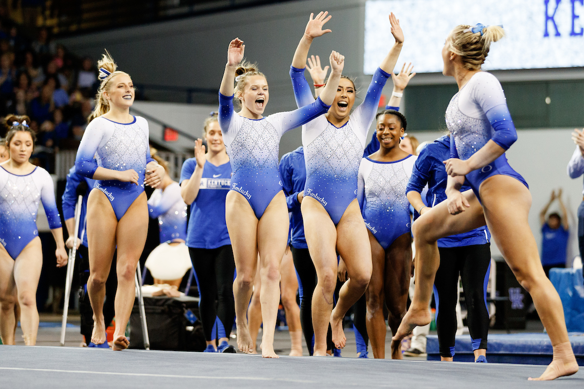 ALEX HYLAND. Team.


The University of Kentucky gymnastics team beats LSU, 197.150 - 196.025.

Photo by Elliott Hess | UK Athletics