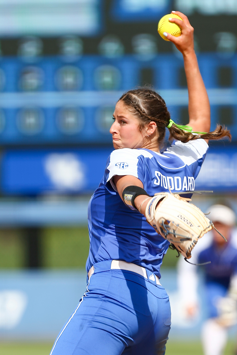 Miranda Stoddard. 

Kentucky loses to Mississippi State 6-2.

Photo by Grace Bradley | UK Athletics