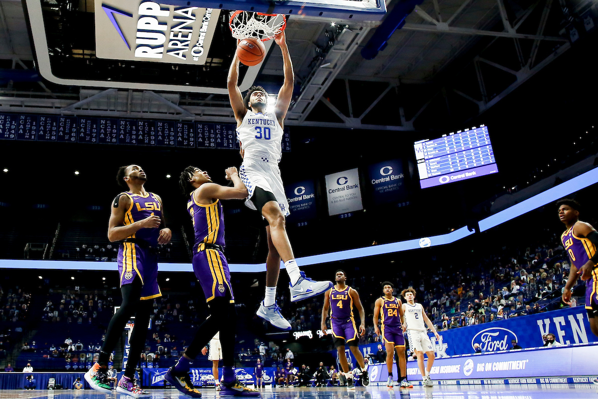 Olivier Sarr. 

Kentucky beat LSU, 82-69.

Photo by Chet White | UK Athletics