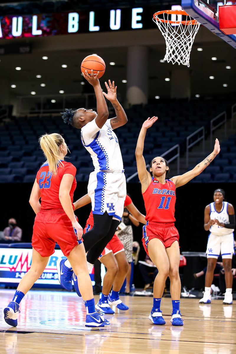 Dreuna Edwards.  

Kentucky loses to DePaul 86-82.

Photo by Eddie Justice | UK Athletics