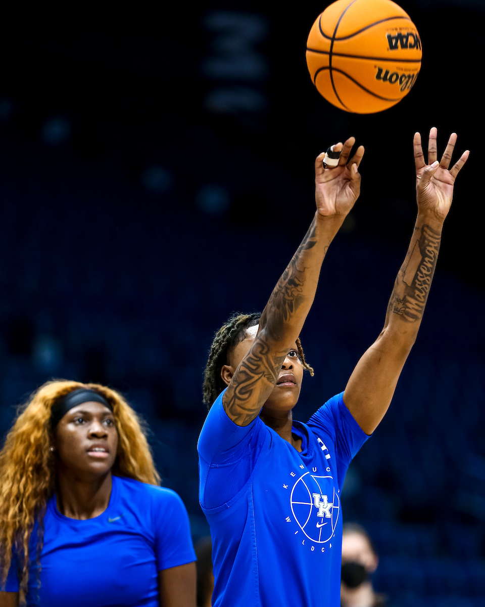Jazmine Massengill.

Kentucky shootaround day one for the SEC Tournament.

Photo by Eddie Justice | UK Athletics