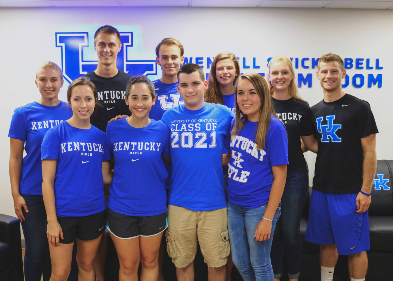 The UK Rifle team toured the new Wendell & Vickie Bell team room on Monday.