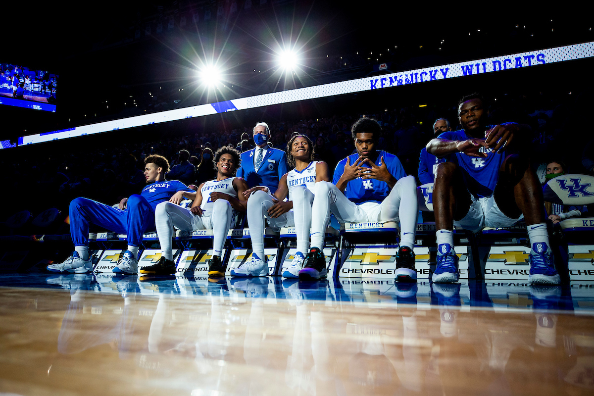 Kellan Grady. Sahvir Wheeler. TyTy Washington Jr. Keion Brooks Jr. Oscar Tshiebwe.

Kentucky beat Missouri 83-56.

Photos by Chet White | UK Athletics