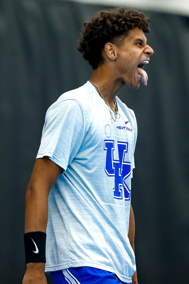 Gabriel Diallo. Celebration.

Kentucky beats Ohio State 4-1.

Photo by Eddie Justice | UK Athletics