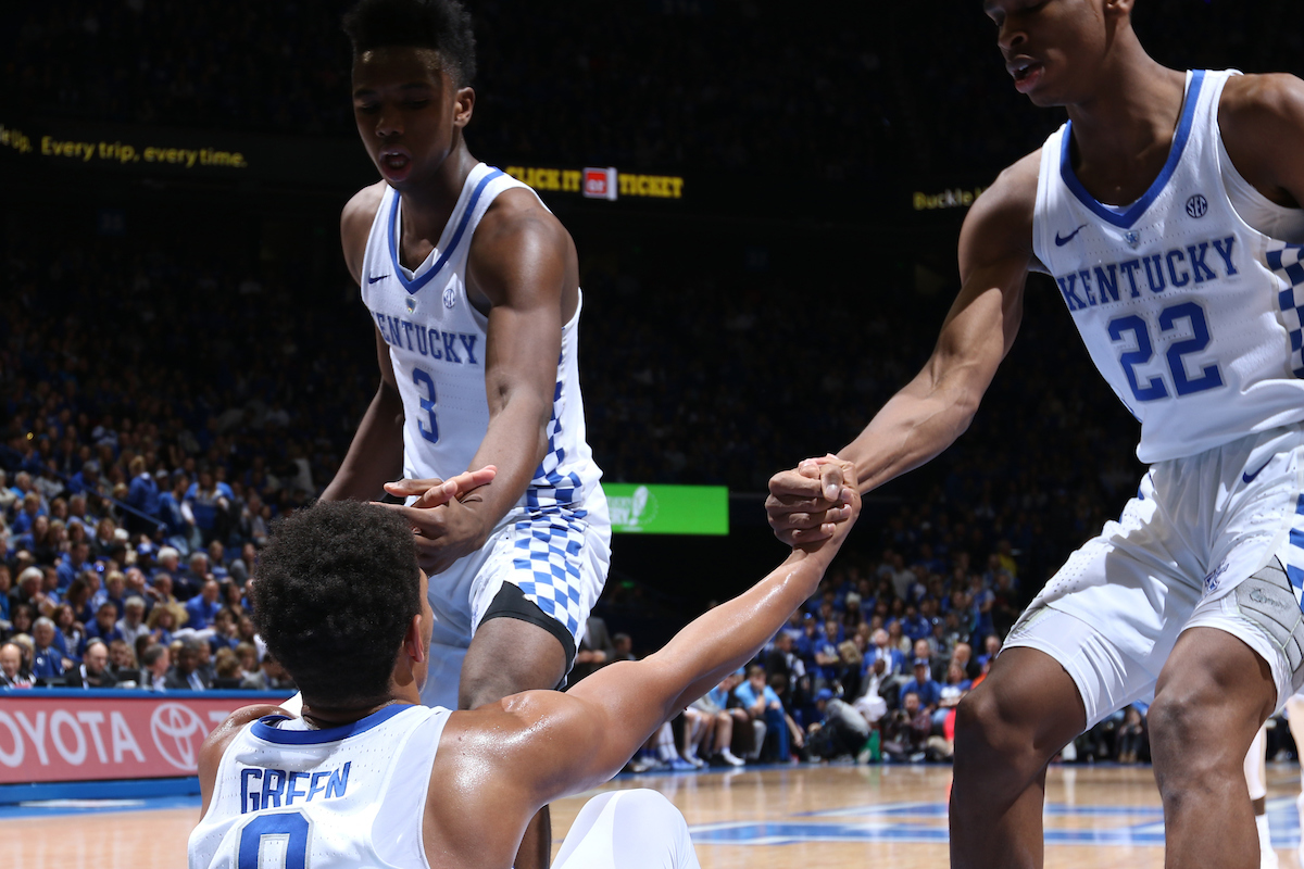 Quade Green.

The University of Kentucky men's basketball team beat Georgia 66-61 on Sunday, December 31, 2017 at Rupp Arena in Lexington, Ky. 

Photo by Quinn Foster I UK Athletics