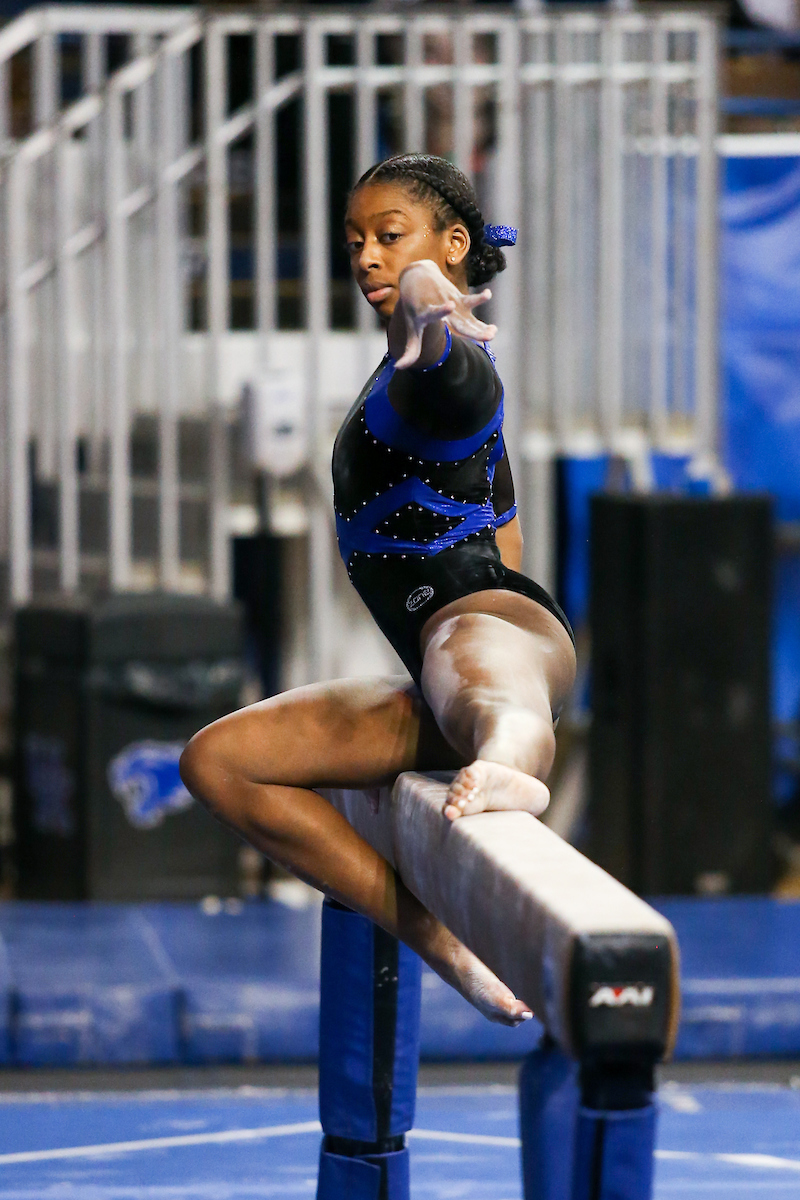 Cally Nixon.

Kentucky beats Auburn 196.225 - 194.550.

Photo by Hannah Phillips | UK Athletics