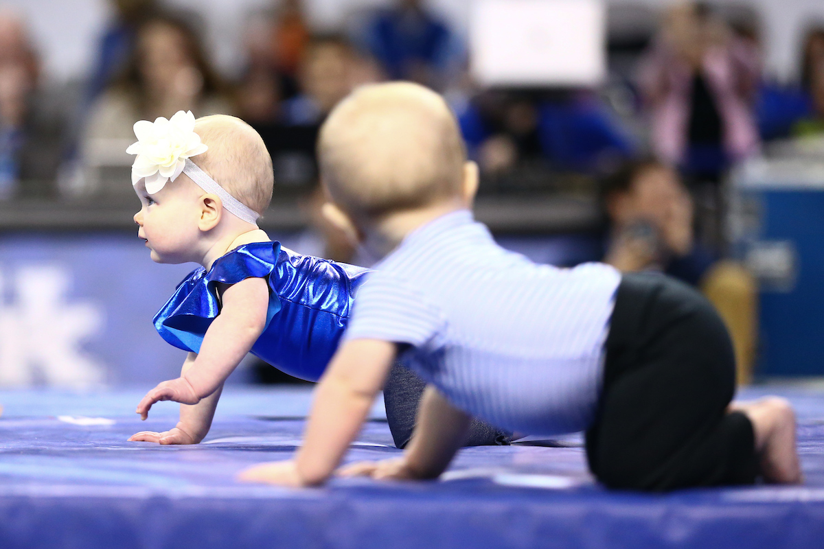 Kentucky beats Alabama, 197.200 - 196.800.

Photo by Elliott Hess | UK Athletics