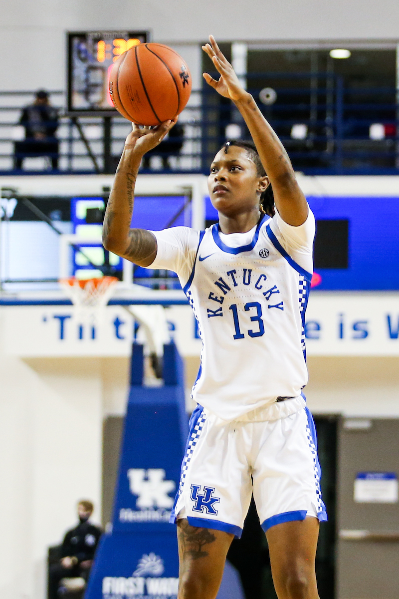 Jazmine Messengill.

Kentucky beats Wofford 98-37.

Photo by Hannah Phillips | UK Athletics