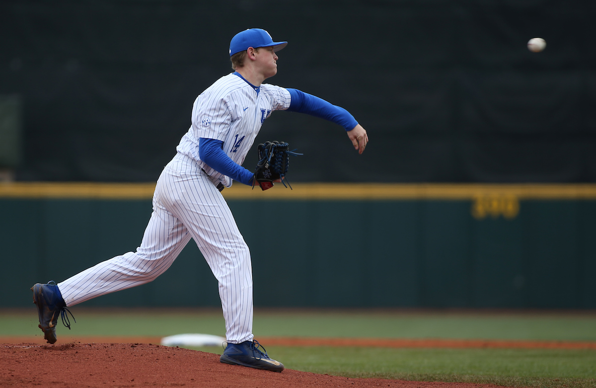 Zach Thompson

The University of Kentucky baseball team beat Texas Tech 11-6 on Saturday, March 10, 2018, in Lexington?s Cliff Hagan Stadium.

Barry Westerman | UK Athletics