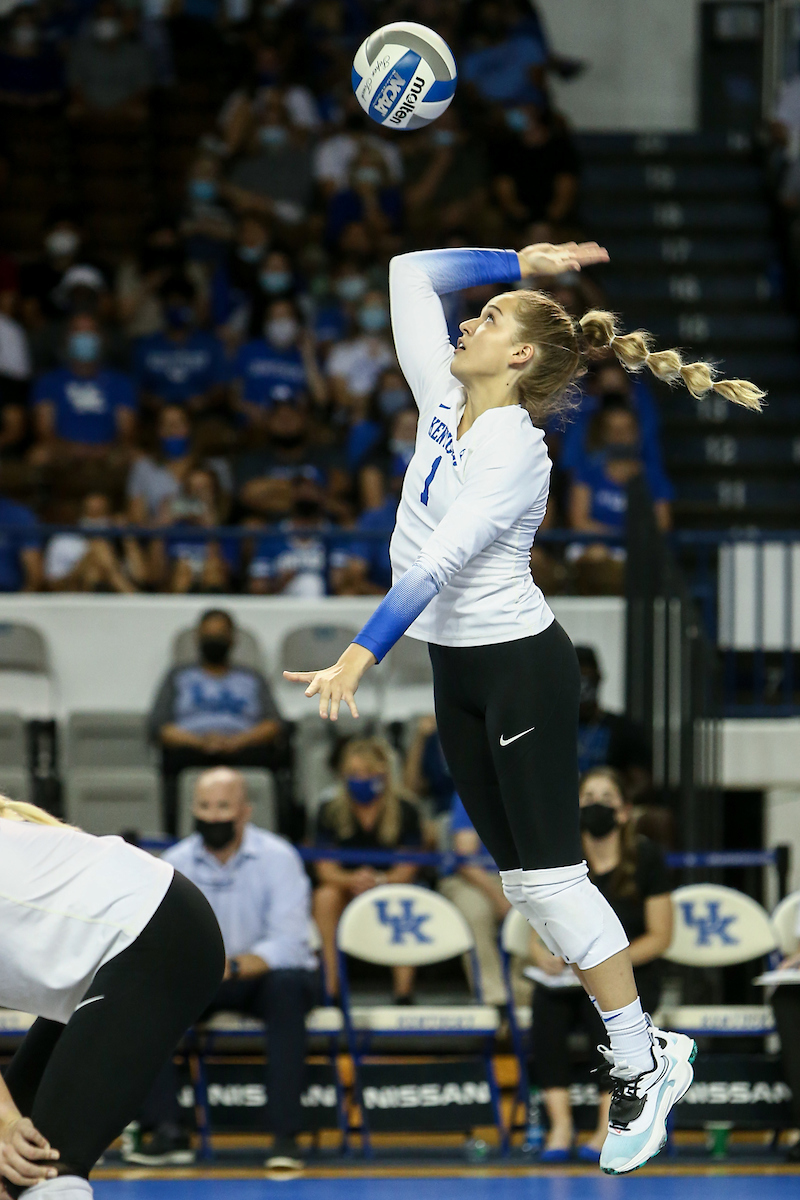 Maddie Berezowitz.

Kentucky beats USC 3 - 0.

Photo by Sarah Caputi | UK Athletics