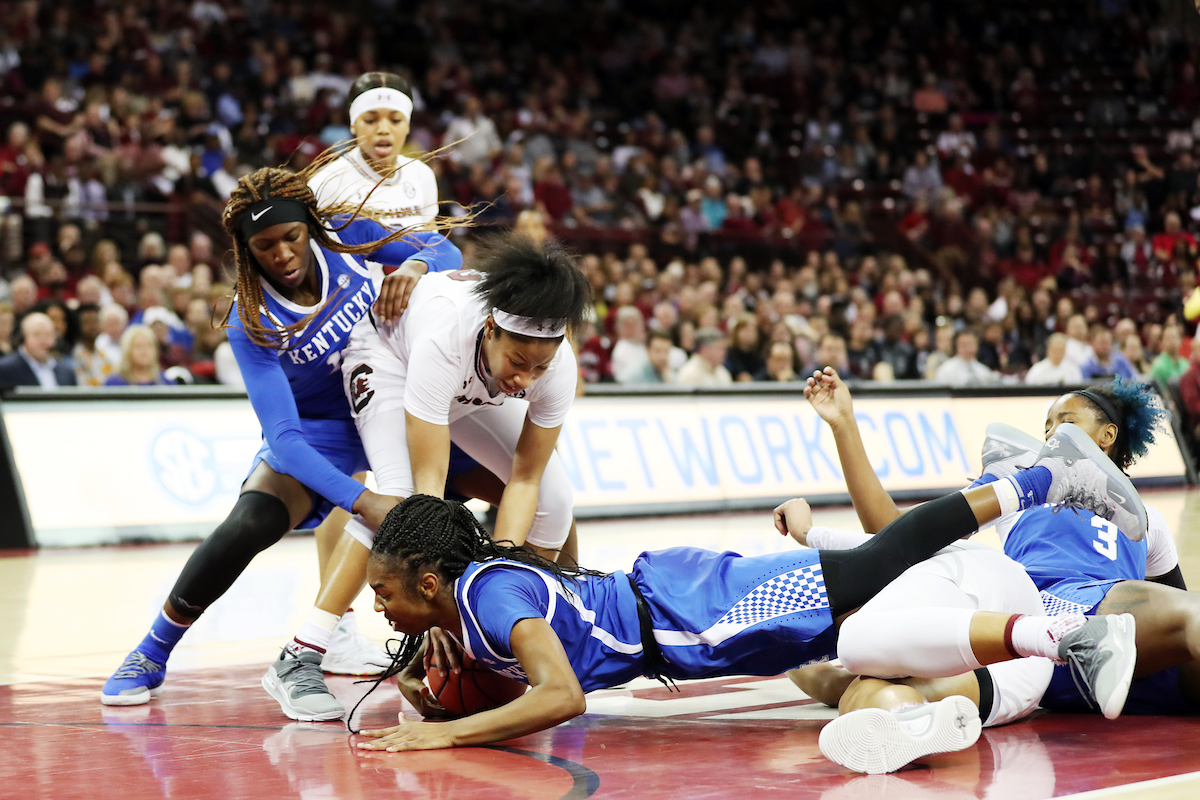 Rhyne Howard, Taylor Murray 
The UK Women's Basketball team beat South Carolina.
Photo by Britney Howard | UK Athletics