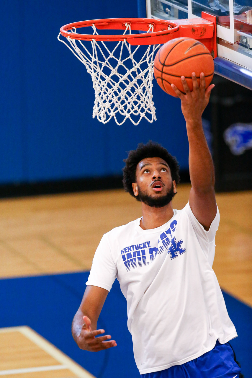 Olivier Sarr. 

Kentucky MBB Practice. 

Photo by Eddie Justice | UK Athletics