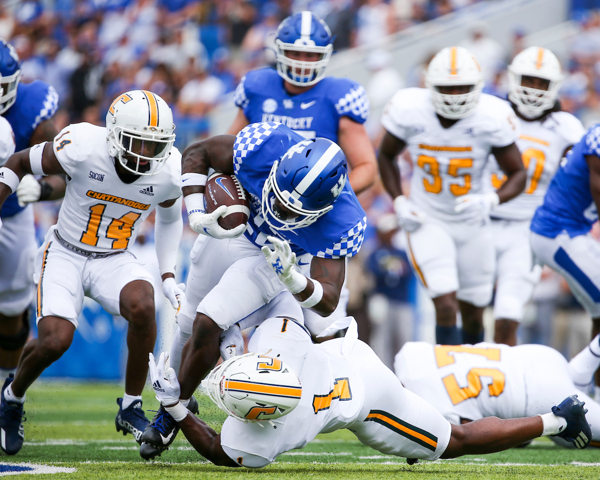 Kavosiey Smoke.

Kentucky beats UTC 28-23.

Photo by Grace Bradley | UK Athletics