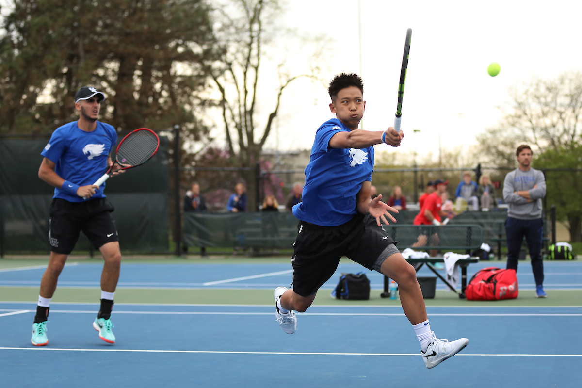 Ying-Ze Chen.

University of Kentucky men's tennis vs. Georgia.

Photo by Quinn Foster | UK Athletics