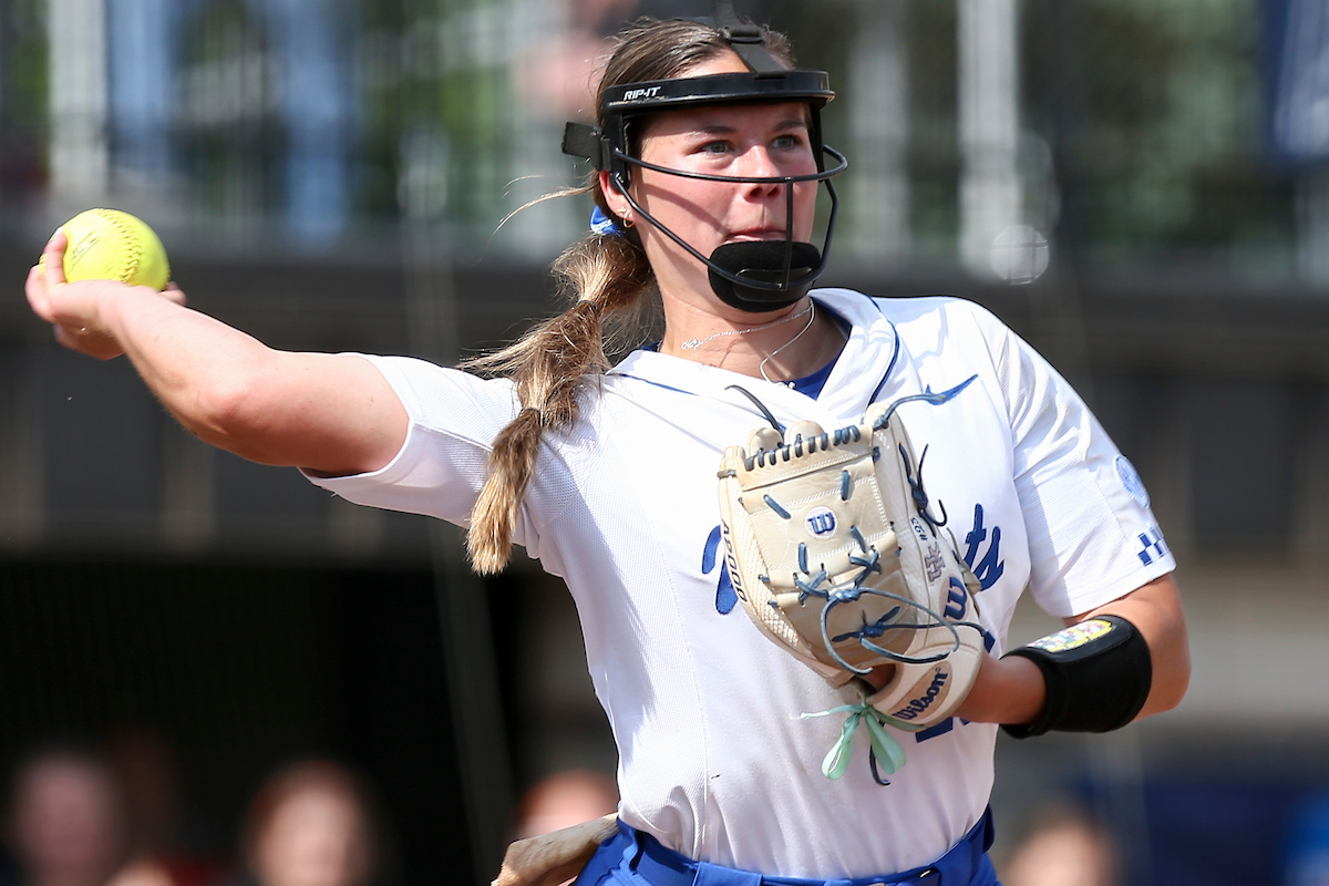 Stephanie Schoonover.

Kentucky falls Virginia Tech 4-5.

Photo by Grace Bradley | UK Athletics